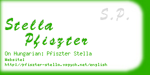 stella pfiszter business card